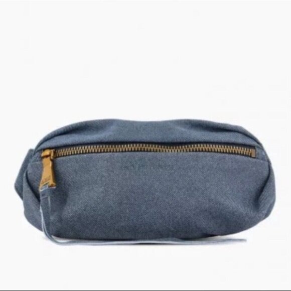 Aimee Kestenberg Leather Milan Bum Bag Fanny Pack Belt Bag Dark Denim - Picture 3 of 12